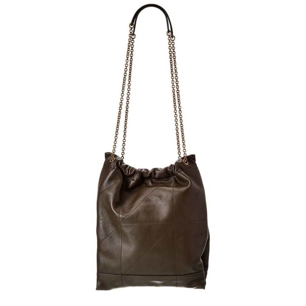 Saint Laurent Jamie 4.3 Pochon Leather Shoulder Bag, Green - Picture 2 of 5